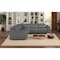 Homeroots Gray Italian Leather Power Reclining U Shaped Five Piece Corner Sectional With Console 532758 - alternate 4