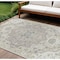 Homeroots 9' X 12' Ivory Beige And Gray Oriental Washable Indoor Outdoor Area Rug 596636 - alternate 1