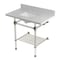 Kingston Brass 36-Inch Carrara Marble Console Sink with Acrylic Legs and Shelf, 8-Inch, 3-Hole KVPB36MASQB6 - alternate 1