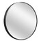 Homeroots 20" Black Round Aluminum Framed Bathroom Vanity Mirror 565015 - alternate 1