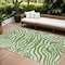 Homeroots 8' X 10' Green And Ivory Animal Print Washable Indoor Outdoor Area Rug 600609 - alternate 1