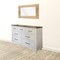Homeroots 70" Brown and White Solid Wood Seven Drawer Double Dresser 524604 - alternate 2