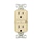Eaton Wiring Devices Eaton Tamper-Resistant GFCI Receptacle, 125 V, 15 A, NEMA: NEMA 5-15R, Back, Side Wiring, Ivory TRGF15V - alternate 2