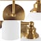 Jonathan Y Lydia 33.25" 4-Light Farmhouse Cottage Metal LED Vanity Light with Frosted Glass Shades, Brass Gold JYL7552B - alternate 2