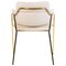 Leisuremod Axis Collection Modern Gold Dining Chair in Beige, 4PK ACG22BG4 - alternate 4