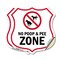 Signmission Dog Poop Shield Sign No Poop & Pee Zone, 12 inch X 12 inch, Vinyl Decal, 2PK SHI-D-2PACK-12-375 - alternate 1