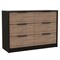 Homeroots Two Piece Black And Brown Bedroom Set With Mirror 530256 - alternate 2