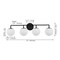 Jonathan Y Louis Parisian Globe 31" 4-Light Metal/Frosted Glass Modern Contemporary LED Vanity Light, Black JYL3558B - alternate 3