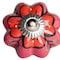 Homeroots Set of Twelve Red Pink And Green Floral Ceramic Drawer Pull Knobs, 12PK 321697 - alternate 3