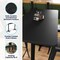Flash Furniture Commercial Black Laminate Tabletop-Dual Bar Height Crisscross Bases, 72 in x 30 in XU-BLKTB-3072-T2222B-GG - alternate 6
