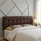 Homeroots Brown Faux Leather Upholstered Full Headboard 490178 - alternate 3