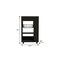 Homeroots Black and Natural 22in Rolling Kitchen Cart With Storage 477880 - alternate 2