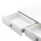 Homeroots 47" White And Silver Metallic Stainless Steel Coffee Table With Two Drawers 543864 - alternate 5