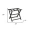 Homeroots Earth Friendly Dark Gray Folding Luggage Rack With Gray Straps 383084 - alternate 3