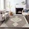 Homeroots 9' X 12' Taupe Gray And Ivory Oriental Washable Indoor Outdoor Area Rug 598452 - alternate 2