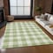 Homeroots 3' X 5' Artichoke Green And Gray Plaid Washable Indoor Outdoor Area Rug 595361 - alternate 3