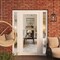 Vdomdoors Front Exterior Prehung Metal-Plastic Door Clear Glass / MANUX 8666 White Silk / Office Commercial a MANUX8666EXD-WS-W14+36+14xH80-LH-I - alternate 2