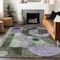 Homeroots 10' X 14' Olive Green Purple And Gray Geometric Washable Indoor Outdoor Area Rug 604419 - alternate 3