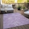 Homeroots 8' X 10' Lavender Purple And Ivory Geometric Washable Indoor Outdoor Area Rug 588319 - alternate 3