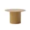 Homeroots 46" Natural Wood Pedestal Base Round Top Dining Table 713564 - alternate 1