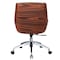 Homeroots Black Rosewood and Silver Adjustable Height Swivel Rolling Conference Office Chair 645617 - alternate 4