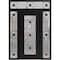 Vdomdoors Aluminum Door Iron 1655 Black Entry Steel Metal Classic Painted 60 x 94 (12+36+12 x 80+14)-Left Ins IRON1655EXD-BLK-W12+36+12xH80+14-LH-I - alternate 1