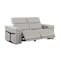 Homeroots 73in Light Gray and Black Italian Leather Power Reclining Loveseat 720488 - alternate 5