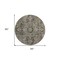 Homeroots 8' Taupe Round Oriental Washable Indoor Outdoor Area Rug 563795 - alternate 2