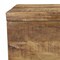 Homeroots 46in Brown and Black Distressed Solid Wood Storage Bench with Flip Top 489211 - alternate 2