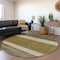 Homeroots 8' Coffee Ivory And Gray Round Abstract Washable Indoor Outdoor Area Rug 615256 - alternate 4