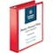 Business Source Round Ring Binder, Red BSN09968 - alternate 1