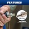 Marshalltown Arranged Diamond Tools Fixture Kit, 4 Diamond Hole Saws, 1 Drill Adapter, 1 Heavy-Duty Aluminum DTTSTC - alternate 3