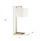 Homeroots 26" Gold Metal Arched Table Lamp With White Square Shade 524314 - alternate 4