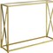 Homeroots 42" Clear And Gold Glass Frame Console Table 333202 - alternate 3