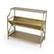 Homeroots 32" Gold Iron and Metal Two Tier Bookcase 389580 - alternate 4