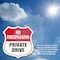 Signmission No Trespassing Shield Sign Private Drive, 4 inch X 4 inch, Vinyl Decal, 2PK SHI-D-2PACK-4-408 - alternate 3