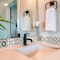Homeroots 12" X 12" Charcoal and White Mosaic Peel and Stick Removable Tiles 556432 - alternate 4