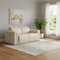 Homeroots 65in Cream and Black Italian Leather Power Reclining Loveseat 720491 - alternate 3