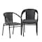 Flash Furniture Lila  Gray Rattan Indoor-Outdoor Restaurant Stack Chair, PK4 4-TLH-037-GY-GG - alternate 1