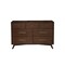 Homeroots 60" Walnut Solid Wood Seven Drawer Double Dresser 524148 - alternate 4