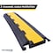 Kable Kontrol Cable Ramp, 2 in H, 39 in L, 10 in W, 2 Channel, Polyurethane/Rubber, Black, Yellow CP9972 - alternate 2