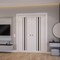 Sartodoors Sliding Closet Bypass Doors 64 x 84 inches, BASIC 4903 White with Black Glass, Rails Hardware Set BASIC4903DBD-WS-6484 - alternate 2