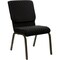 Flash Furniture Dot Fabric Church Chair, Black XU-CH-60096-BK-GG - alternate 1