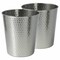 Happimess Axel Modern Minimalist Hammered Steel 2 Gal Waste Bin, Polished Steel, 2PK HPM1110E-SET2 - alternate 2