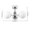 Jonathan Y Olivier 23.5" 3-Light Bohemian Farmhouse Iron/Frosted Glass LED Semi Flush Mount, Chrome JYL7600F - alternate 2