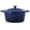 Megachef 5 Quarts Round Enameled Cast Iron Casserole with Lid in Gradient Dark Blue 750124651M - alternate 2