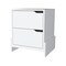 Homeroots 20" White Wood Two Drawer Nightstand 543693 - alternate 5