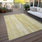 Homeroots 3' X 5' Gold Wheat And Ivory Botanical Leaves Washable Indoor Outdoor Area Rug 581978 - alternate 5