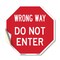 Signmission Wrong Way Do Not Enter, 10 Inch X 10 Inch, Vinyl Decal OC-D-10-345 - alternate 1