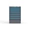 Strong Hold 9 drawer cabinet - (5x 2ft, 3x 4ft, 1x 7ft) - Blue accents - E-Lock w/ Tracking S3044-PPTAS-0902FS - alternate 1